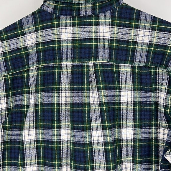 L.L. Bean traditional fit flannel plaid button down shirt SZ L-Tall - Picture 6 of 10